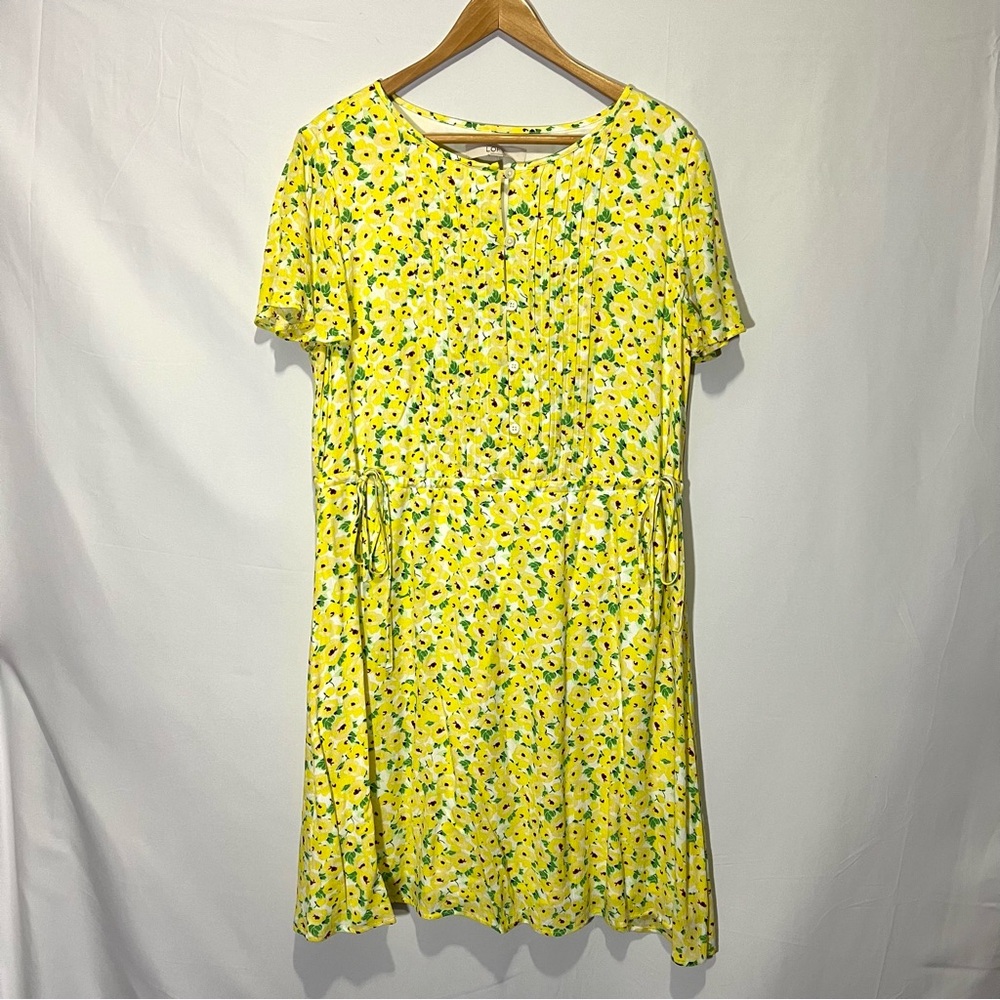 LOFT Yellow Floral Dress Size M - Pure happiness in a dress!